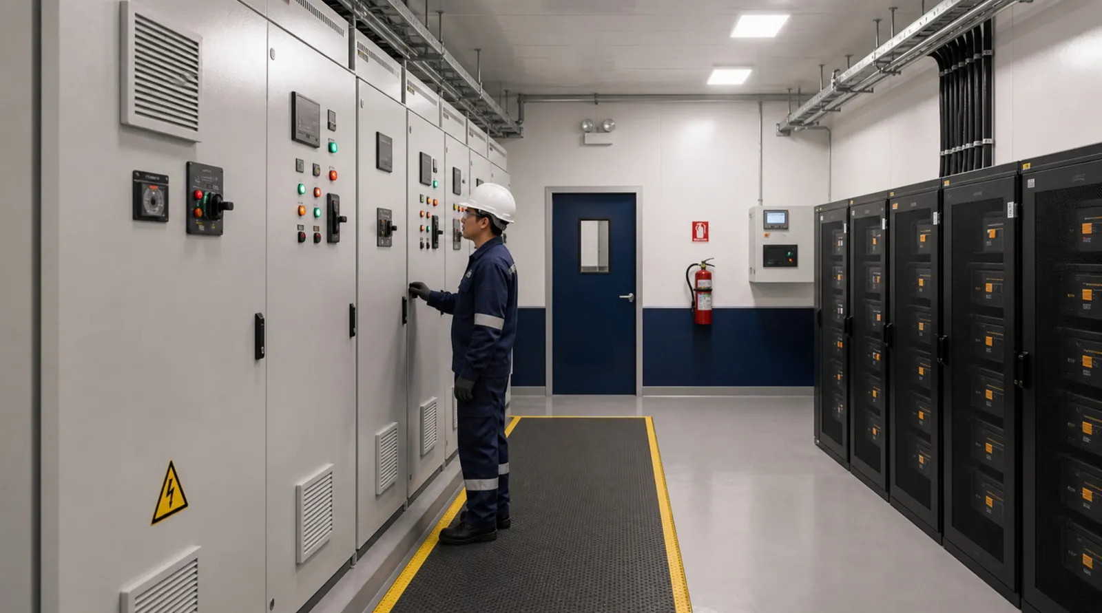 Cuarto eléctrico y baterías — Red de Frío Pesquera de Nuquí